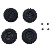 HobbyPlus Deep Star 1.2" Wheel 68mm Mudder-XL Tire Set - Black (4pcs)